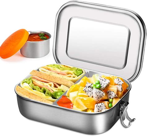 children's stainless steel bento box|Amazon.com: Bento Box Lunch Box For Kids Stainless Steel.